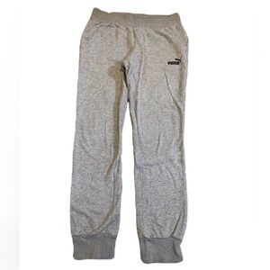 PUMA Grey Joggers Sweatpants - S | Athleisure Lounge Activewear Tapered